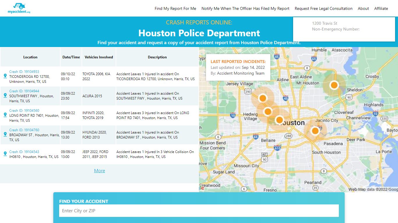 Online Crash Reports for Houston Police Department - MyAccident.org